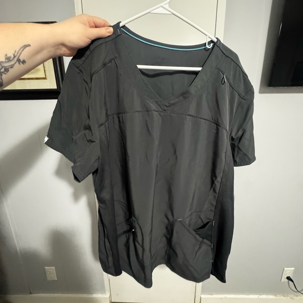 Women's Gray V-Neck scrubs with jogger pants